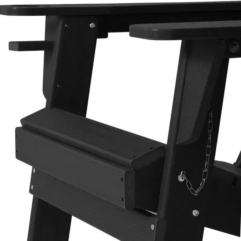 WestinTrends Nantucket Outdoor Patio HDPE Resin Adirondack Chair With Cup Holder and Phone Holder