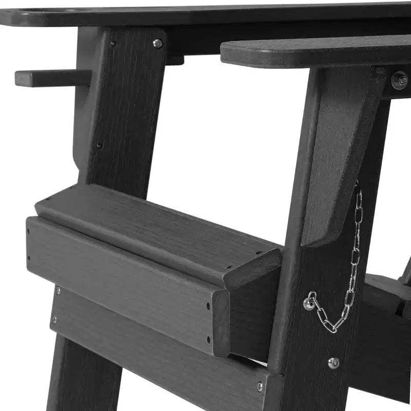 WestinTrends Nantucket Outdoor Patio HDPE Resin Adirondack Chair With Cup Holder and Phone Holder