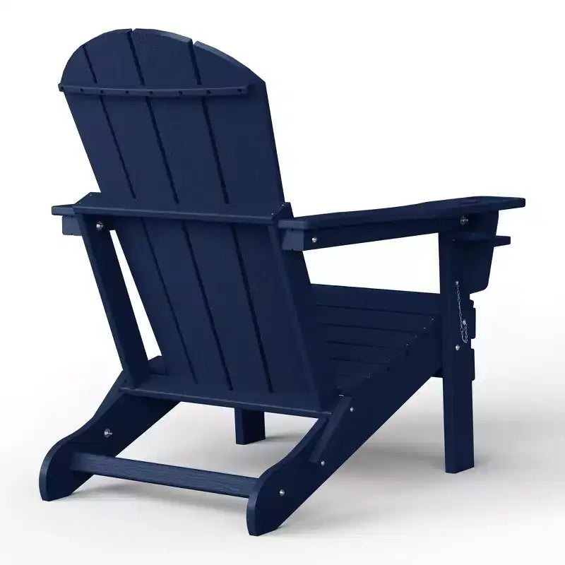 WestinTrends Nantucket Outdoor Patio HDPE Resin Adirondack Chair With Cup Holder and Phone Holder