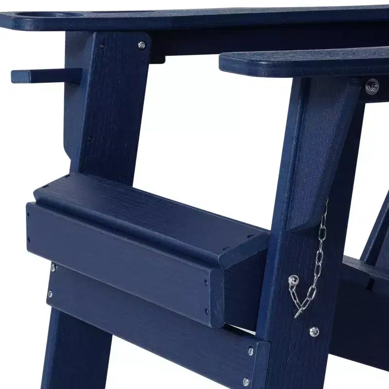 WestinTrends Nantucket Outdoor Patio HDPE Resin Adirondack Chair With Cup Holder and Phone Holder