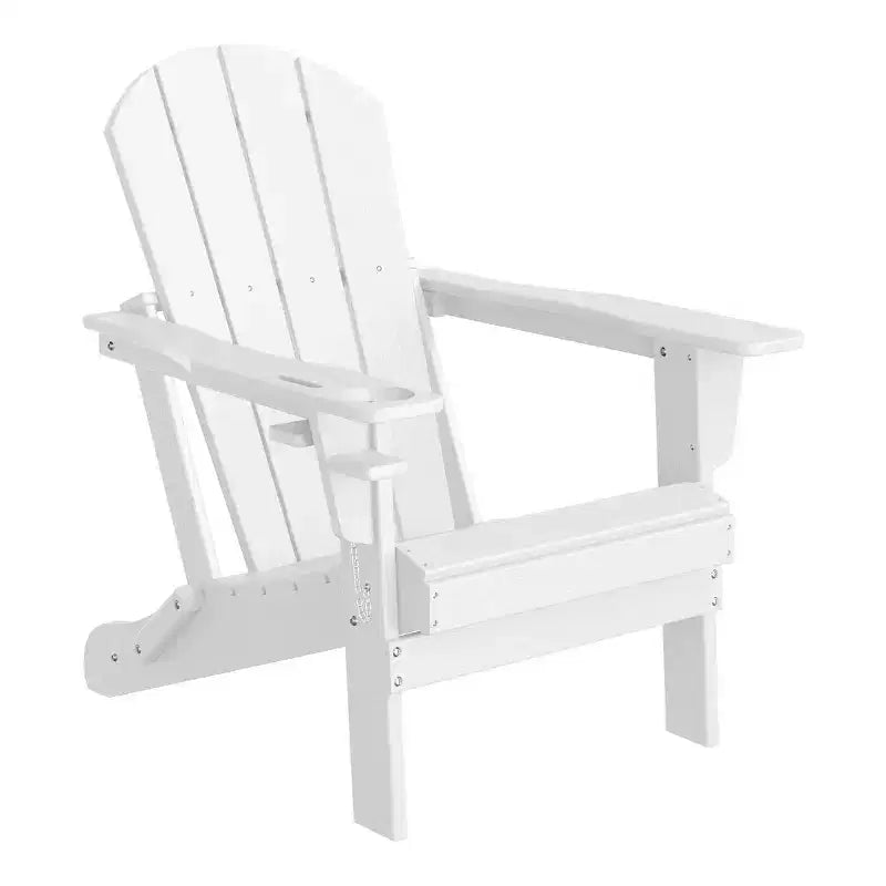 WestinTrends Nantucket Outdoor Patio HDPE Resin Adirondack Chair With Cup Holder and Phone Holder