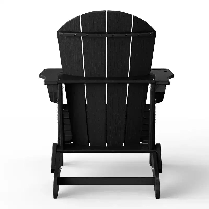 WestinTrends Nantucket Outdoor Patio HDPE Resin Folding Adirondack Chairs With Cup Holder and Phone Holder (Set of Four)