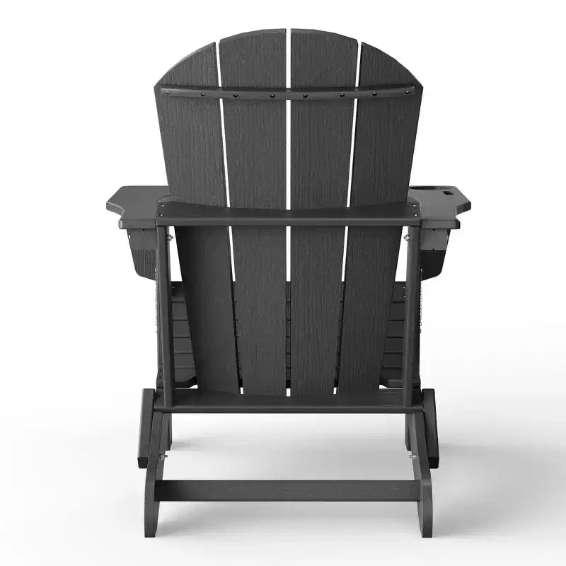 WestinTrends Nantucket Outdoor Patio HDPE Resin Folding Adirondack Chairs With Cup Holder and Phone Holder (Set of Four)