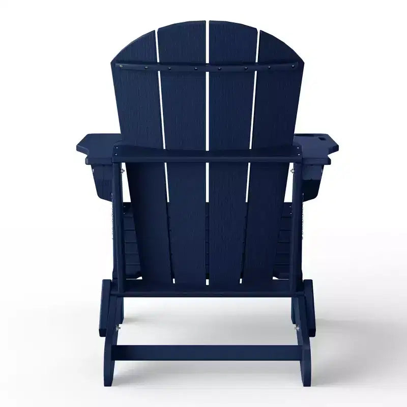 WestinTrends Nantucket Outdoor Patio HDPE Resin Folding Adirondack Chairs With Cup Holder and Phone Holder (Set of Four)