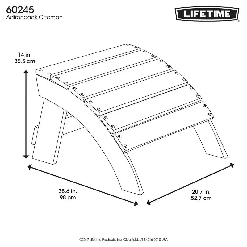 Lifetime Adirondack Ottoman, Brown (60245)