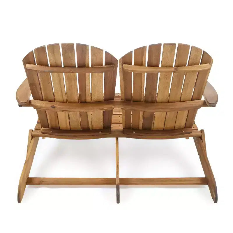 Christopher Knight Home Malibu Outdoor Acacia Wood Folding Adirondack Loveseat