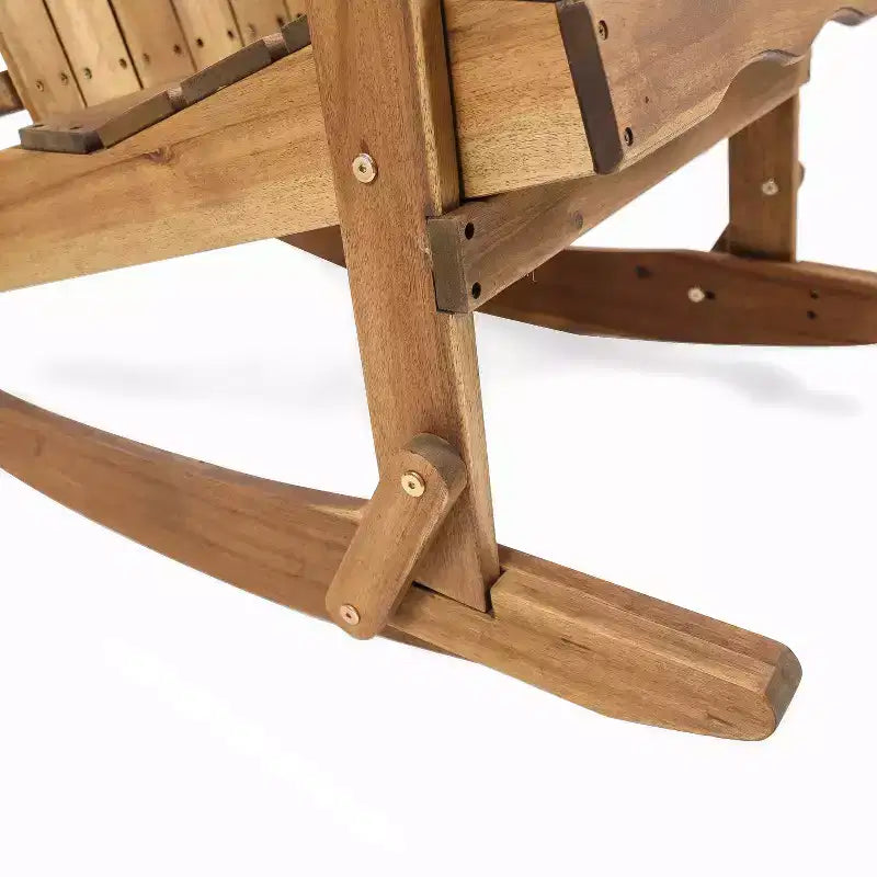 Christopher Knight Home Hermes, ensemble de 5 pièces pour extérieur, fauteuils à bascule Adirondack en bois d'acacia et foyer