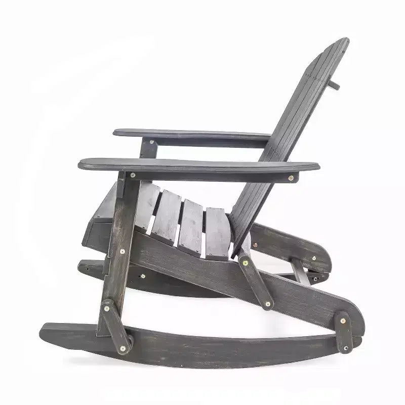 Christopher Knight Home Hermes, ensemble de 5 pièces pour extérieur, fauteuils à bascule Adirondack en bois d'acacia et foyer