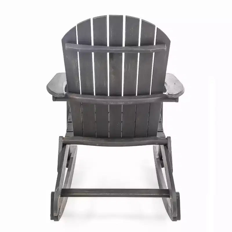 Christopher Knight Home Hermes, ensemble de 5 pièces pour extérieur, fauteuils à bascule Adirondack en bois d'acacia et foyer