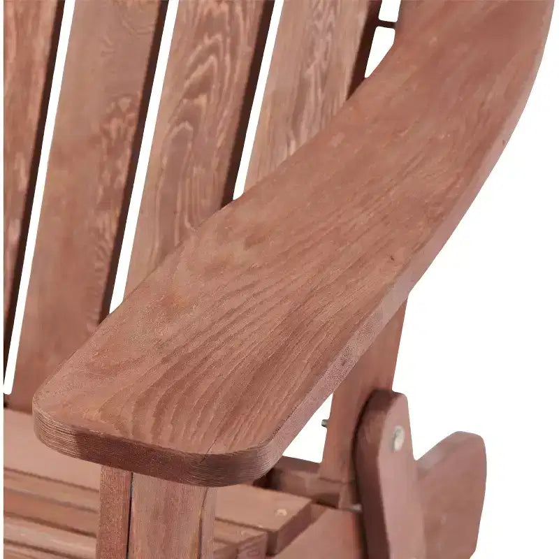 Chaise Adirondack surdimensionnée en bois Whisen avec dossier prémonté