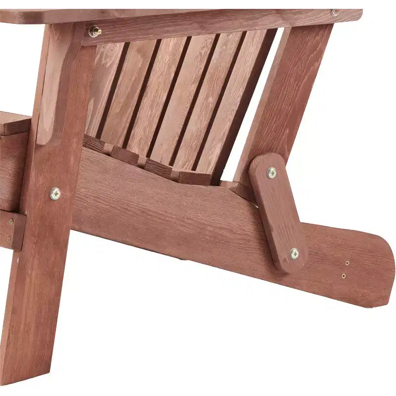 Chaise Adirondack surdimensionnée en bois Whisen avec dossier prémonté