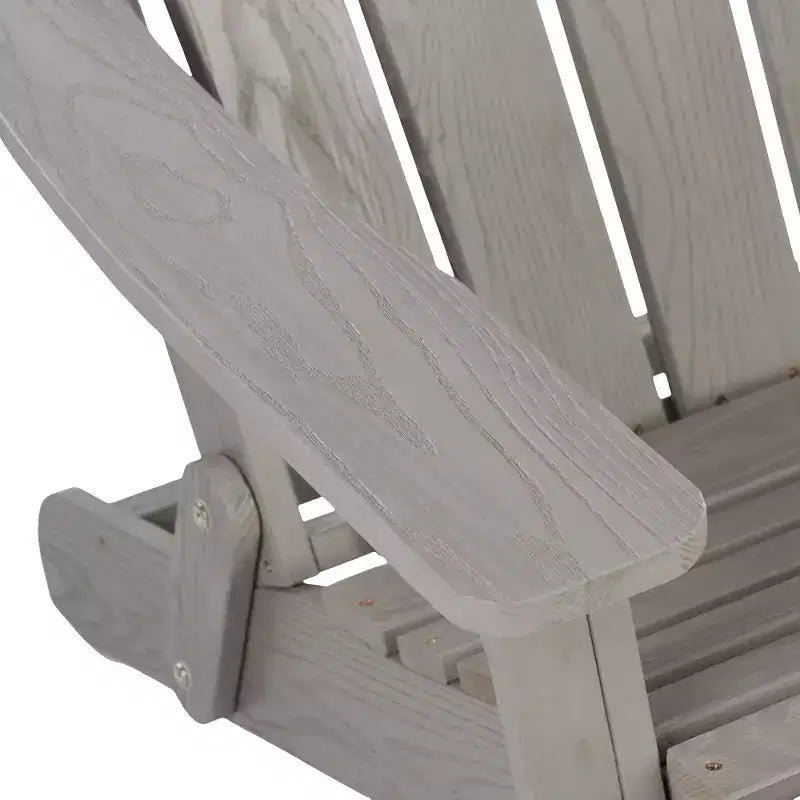 Chaise Adirondack surdimensionnée en bois Whisen avec dossier prémonté