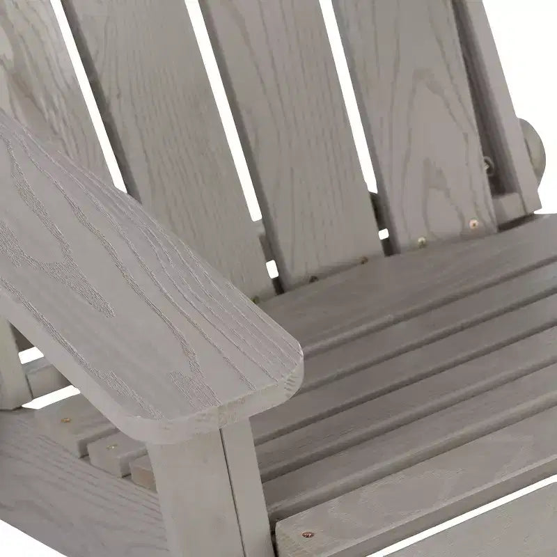 Chaise Adirondack surdimensionnée en bois Whisen avec dossier prémonté