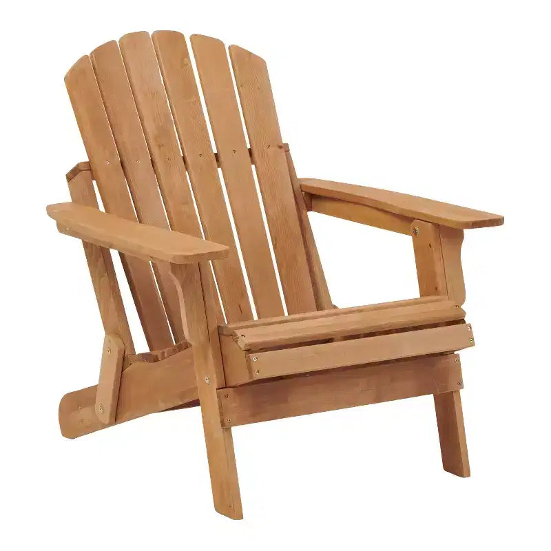 Chaise Adirondack surdimensionnée en bois Whisen avec dossier prémonté