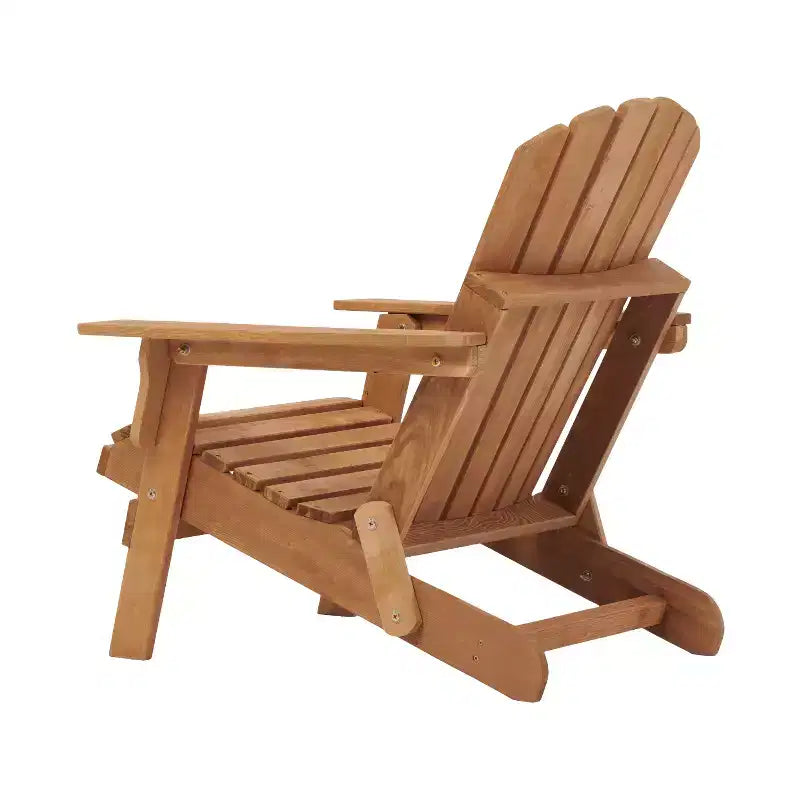 Chaise Adirondack surdimensionnée en bois Whisen avec dossier prémonté