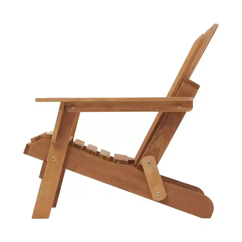 Chaise Adirondack surdimensionnée en bois Whisen avec dossier prémonté