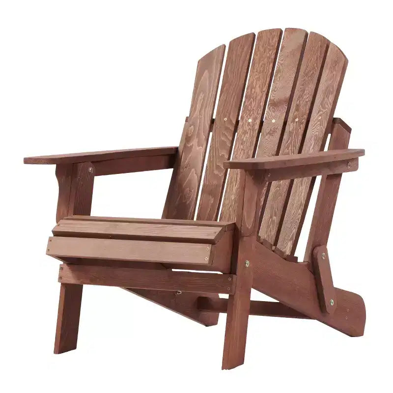 Chaise Adirondack surdimensionnée en bois Whisen avec dossier prémonté