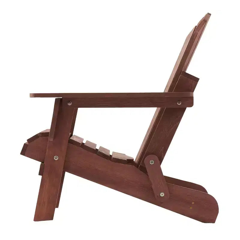 Chaise Adirondack surdimensionnée en bois Whisen avec dossier prémonté