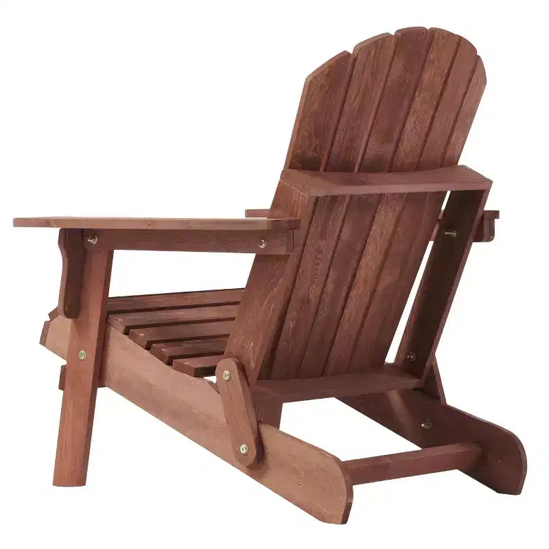 Chaise Adirondack surdimensionnée en bois Whisen avec dossier prémonté