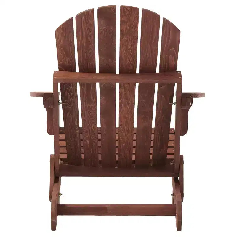 Chaise Adirondack surdimensionnée en bois Whisen avec dossier prémonté