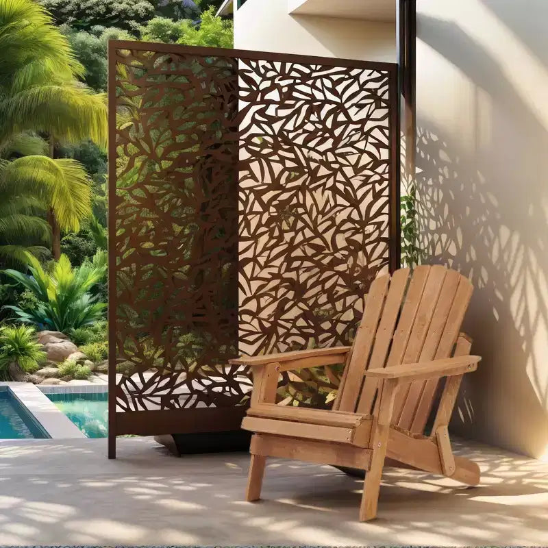 Whisen Oversized Wooden Adirondack Chair with Pre-Assembled Back