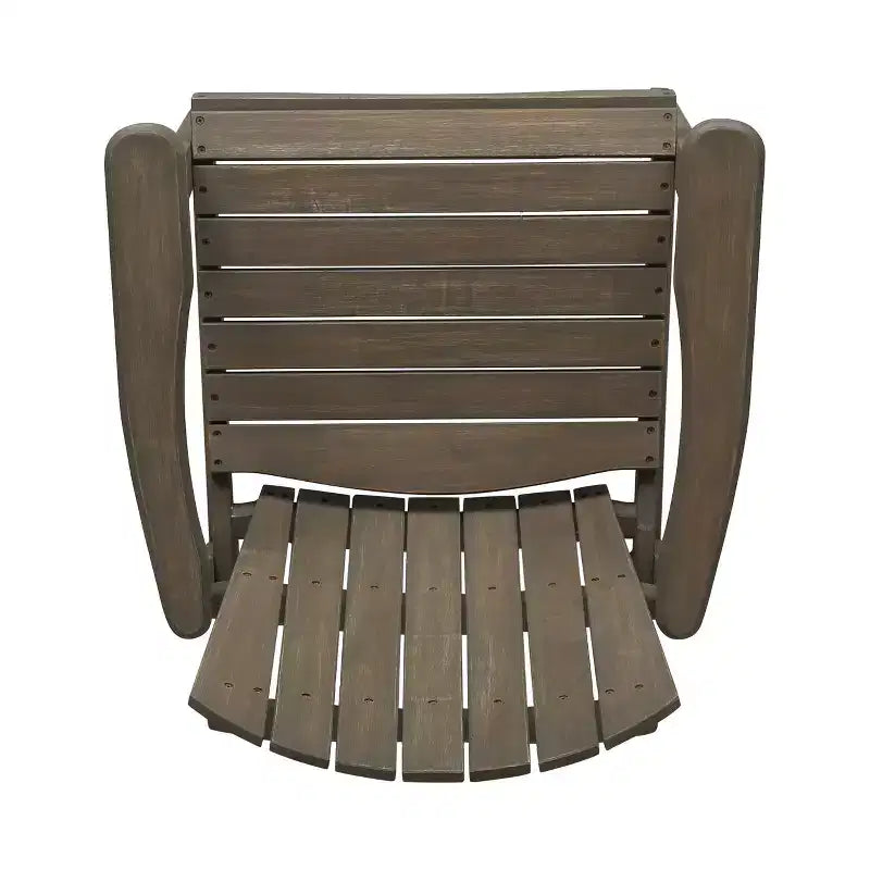 Okak Oversized Patio Folding Adirondack Chair,Set of 2,Premium Acacia Accent Chair Dining Chair for Garden&Backyard,Outdoor Lounge Chair