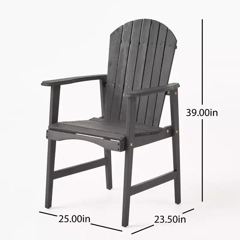 Okak Oversized Patio Folding Adirondack Chair,Set of 2,Premium Acacia Accent Chair Dining Chair for Garden&Backyard,Outdoor Lounge Chair