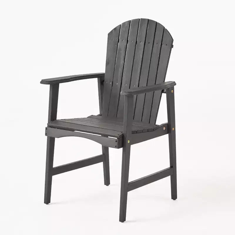 Okak Oversized Patio Folding Adirondack Chair,Set of 2,Premium Acacia Accent Chair Dining Chair for Garden&Backyard,Outdoor Lounge Chair