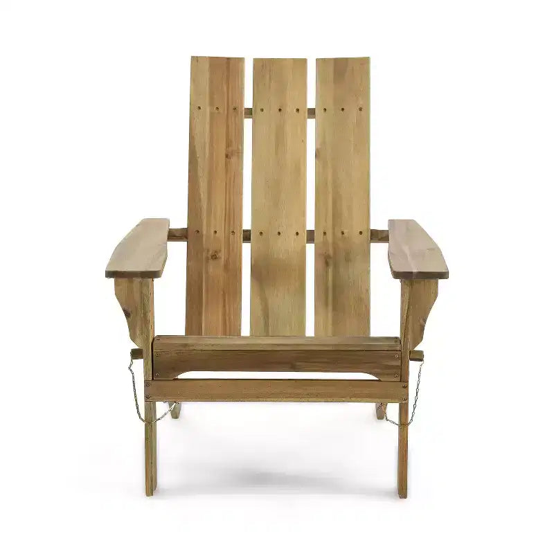 Okak Rustic Patio Folding Adirondack Chair Acacia Accent Chair for Porch,Garden&Backyard,Outdoor Lounge Chair,300lbs Max