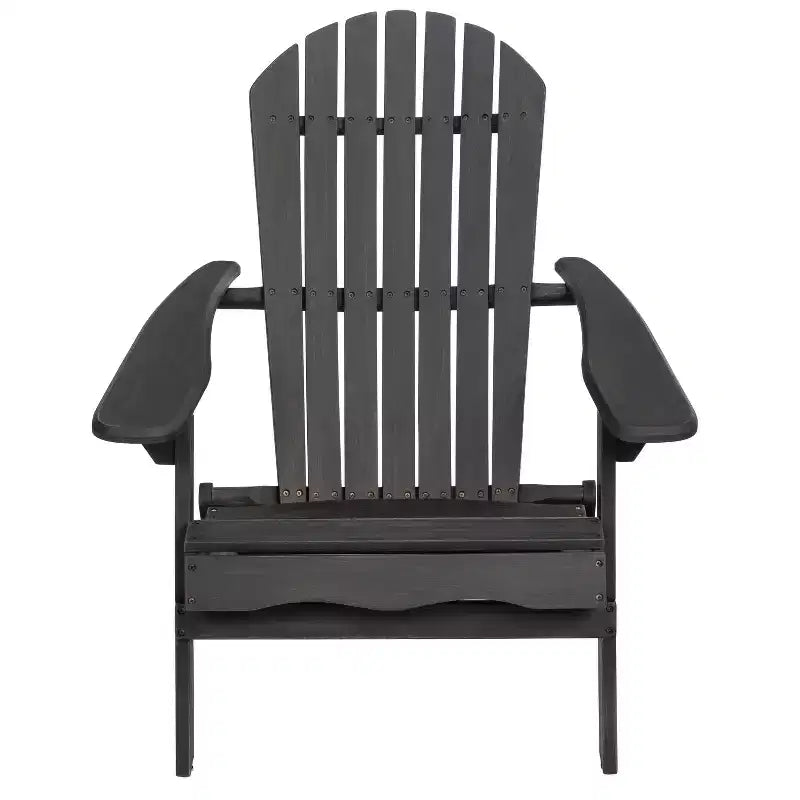 Okak Rustic Patio Folding Adirondack Chair Premium Acacia Accent Chair for Porch,Garden&Backyard,Outdoor Lounge Chair,300lbs Max