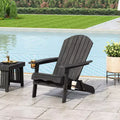 Okak Rustic Patio Folding Adirondack Chair Wooden Accent Chair for Porch,Garden&Backyard,Outdoor Lounge Chair,330lbs Max