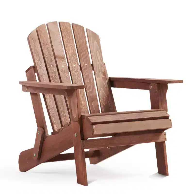 Okak Oversized Patio Folding Adirondack Chair Wooden Accent Chair for Porch,Garden&Backyard,Outdoor Lounge Chair,330lbs Max