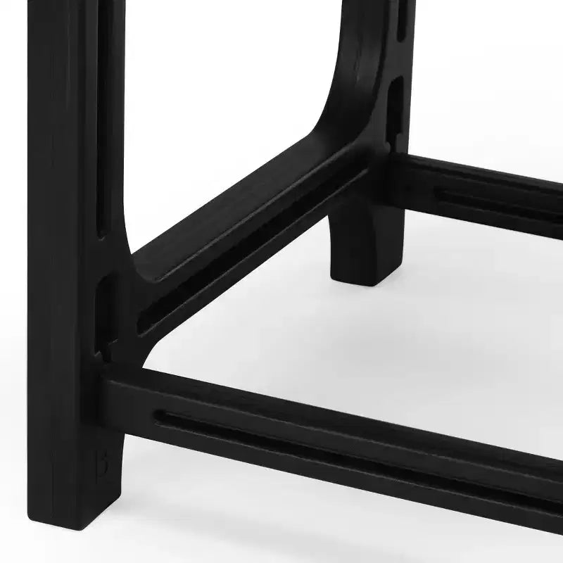 WestinTrends Azura Ensemble de 2 chaises de patio Adirondack en plastique HDPE avec table d'appoint de 18 po, Noir