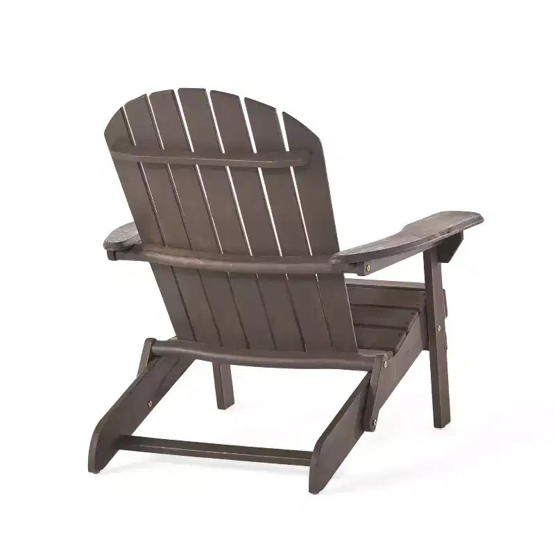 GDFStudio Cartagena Outdoor Acacia Wood 3 Piece Adirondack Chair Chat Set
