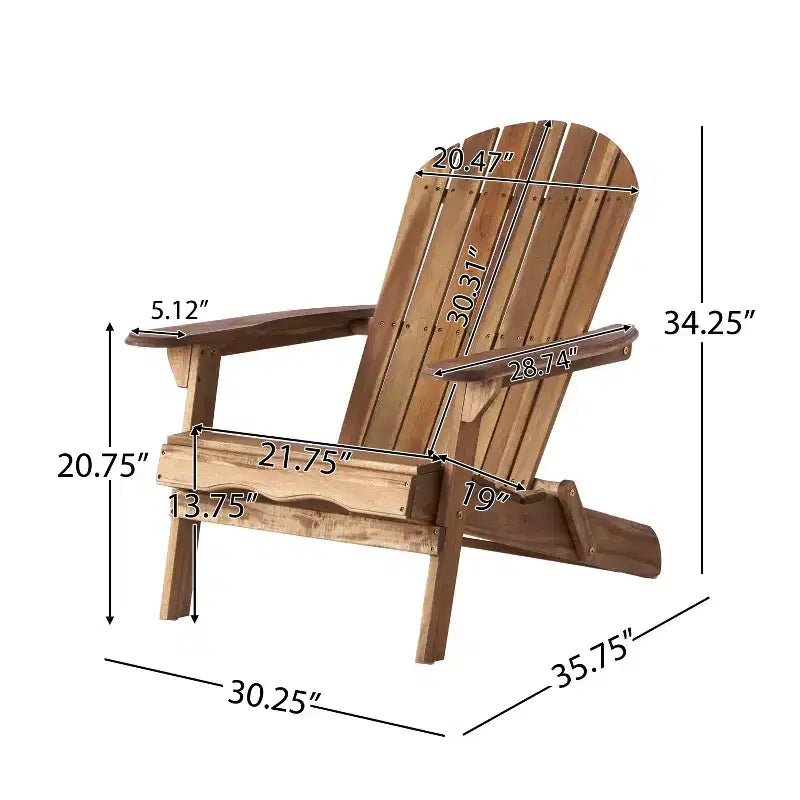 Christopher Knight Home Malibu Chaises Adirondack d'extérieur en bois d'acacia avec coussins (Lot de 2)