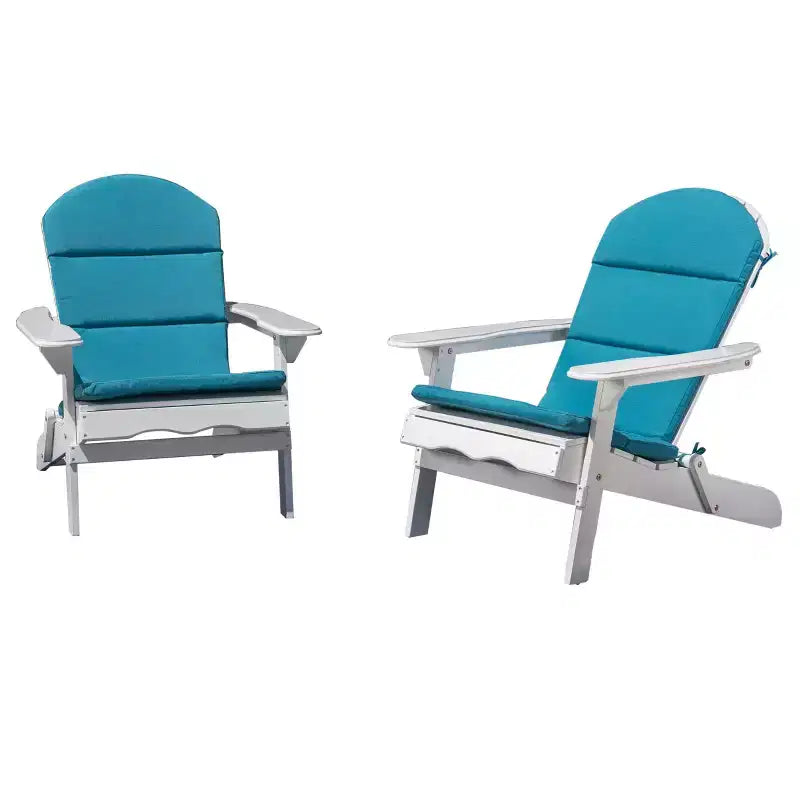 Christopher Knight Home Malibu Chaises Adirondack d'extérieur en bois d'acacia avec coussins (Lot de 2)