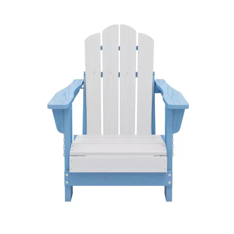 Hyleory Kids Outdoor Adirondack Chair Set  Foldable HDPE Childrens Lawn Chairs (2-Piece)