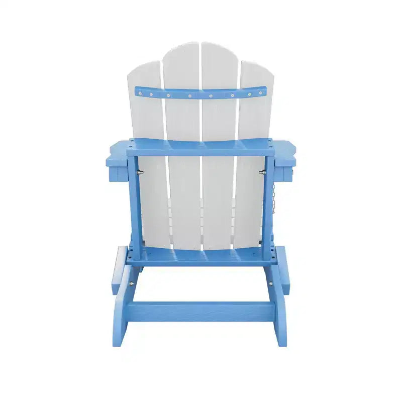 Hyleory Kids Outdoor Adirondack Chair Set  Foldable HDPE Childrens Lawn Chairs (2-Piece)