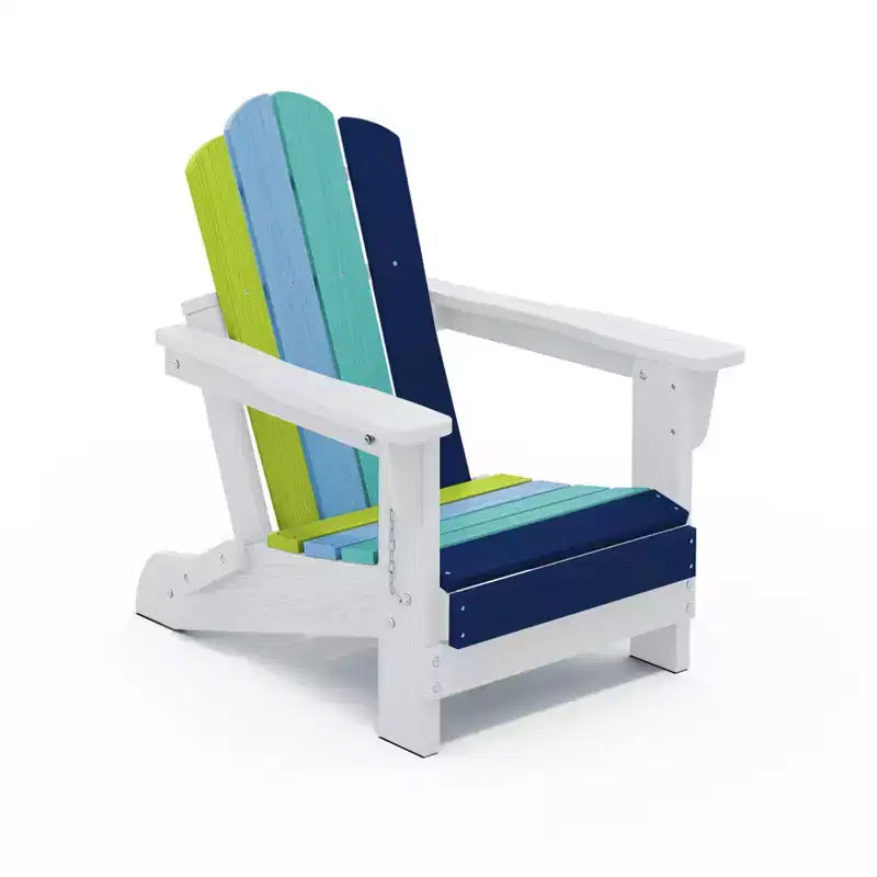 Hyleory Kids Outdoor Adirondack Chair Set  Foldable HDPE Childrens Lawn Chairs (2-Piece)