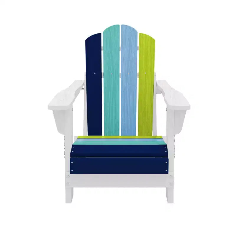 Hyleory Kids Outdoor Adirondack Chair Set  Foldable HDPE Childrens Lawn Chairs (2-Piece)