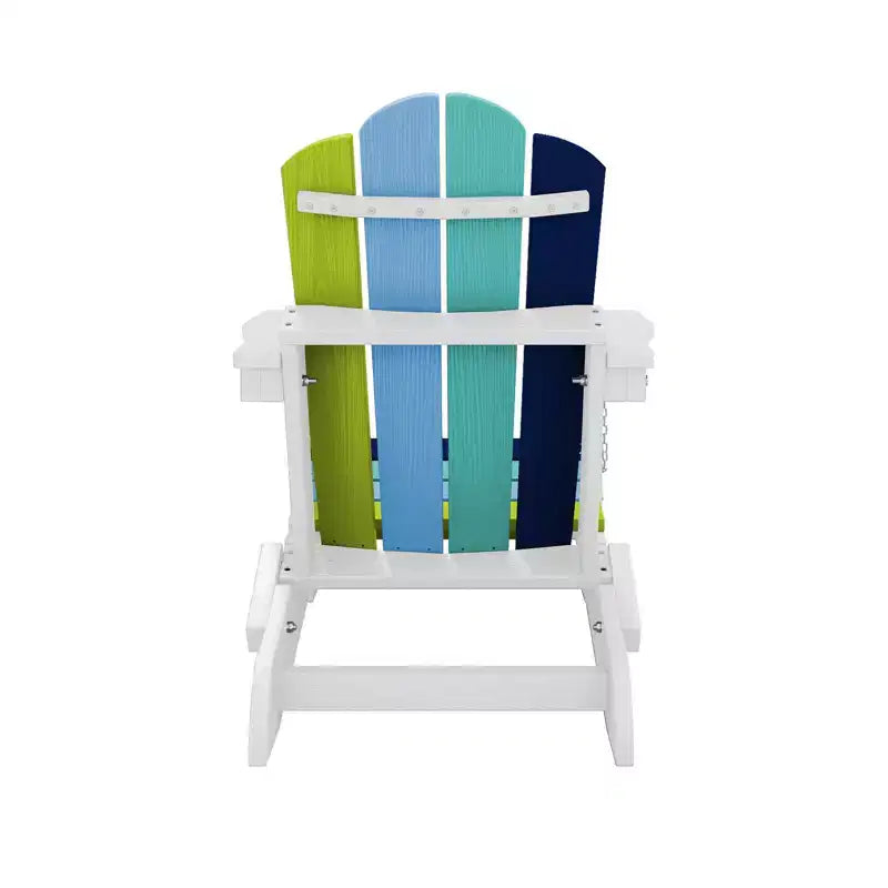 Hyleory Kids Outdoor Adirondack Chair Set  Foldable HDPE Childrens Lawn Chairs (2-Piece)