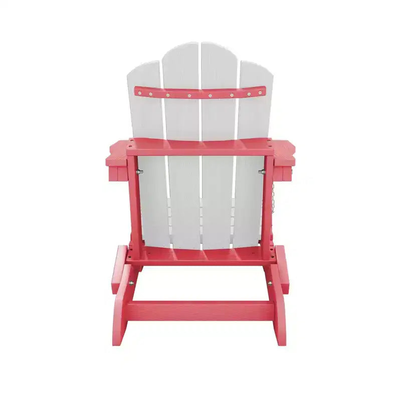 Hyleory Kids Outdoor Adirondack Chair Set  Foldable HDPE Childrens Lawn Chairs (2-Piece)