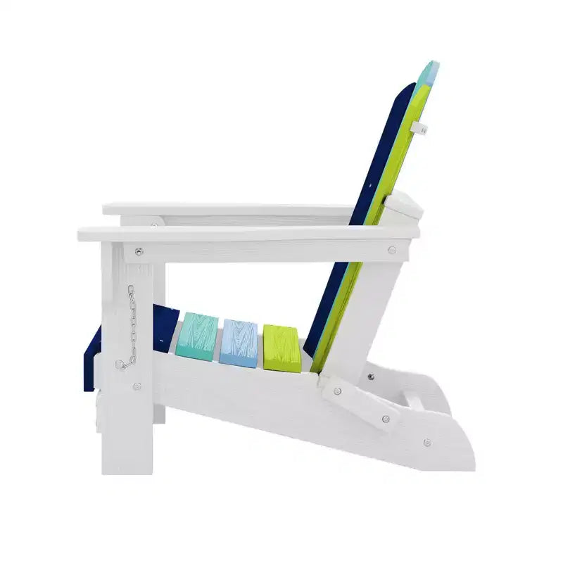 Hyleory Kids Foldable Adirondack Chair Set, 4-Piece  Durable HDPE Outdoor Chairs for Children