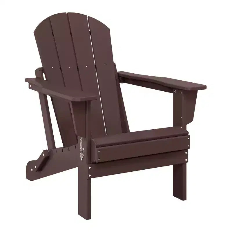 WestinTrends Malibu HDPE Outdoor Patio Folding Poly Adirondack Chair