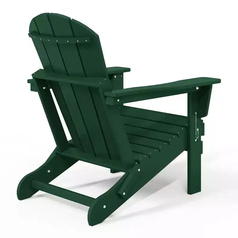 WestinTrends Malibu HDPE Outdoor Patio Folding Poly Adirondack Chair