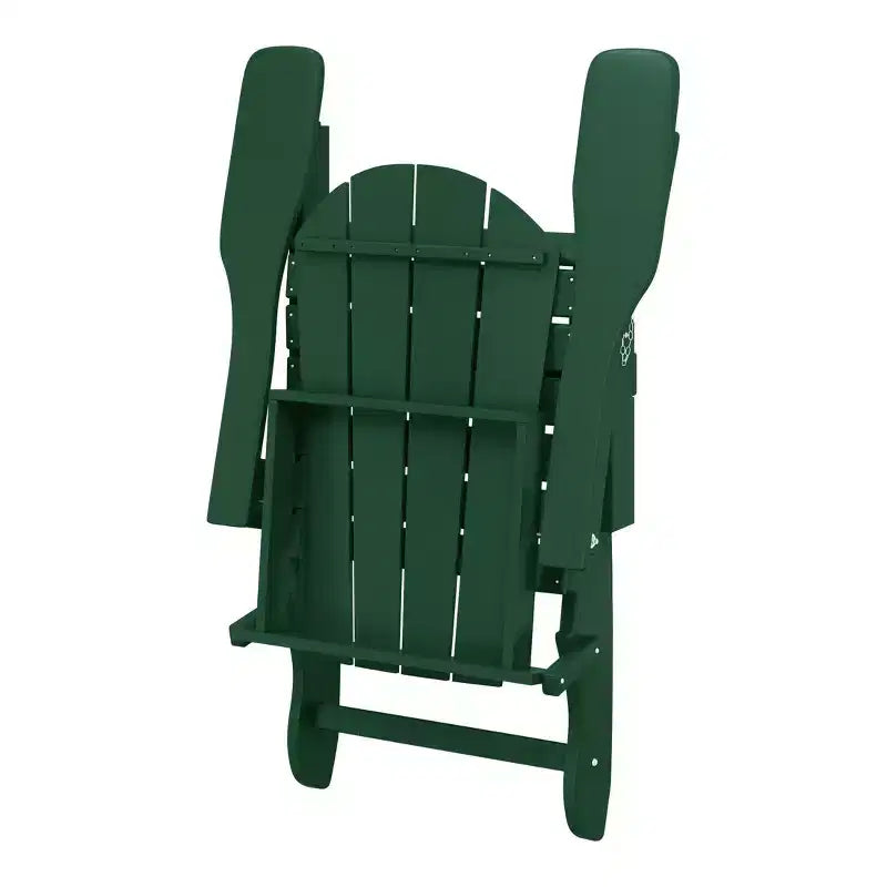 WestinTrends Malibu HDPE Outdoor Patio Folding Poly Adirondack Chair