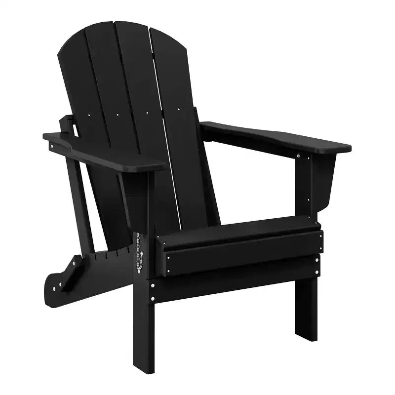 WestinTrends Malibu HDPE Outdoor Patio Folding Poly Adirondack Chair