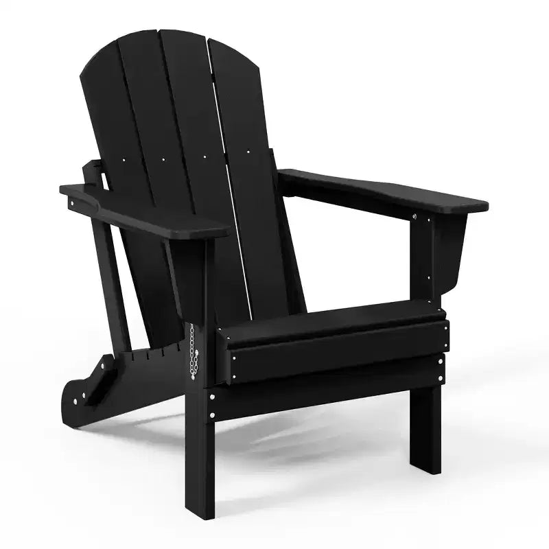 WestinTrends Malibu HDPE Outdoor Patio Folding Poly Adirondack Chair