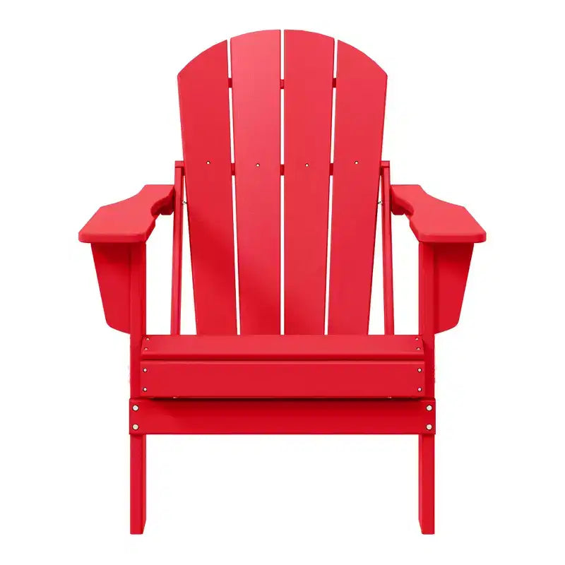 WestinTrends Malibu HDPE Outdoor Patio Folding Poly Adirondack Chair