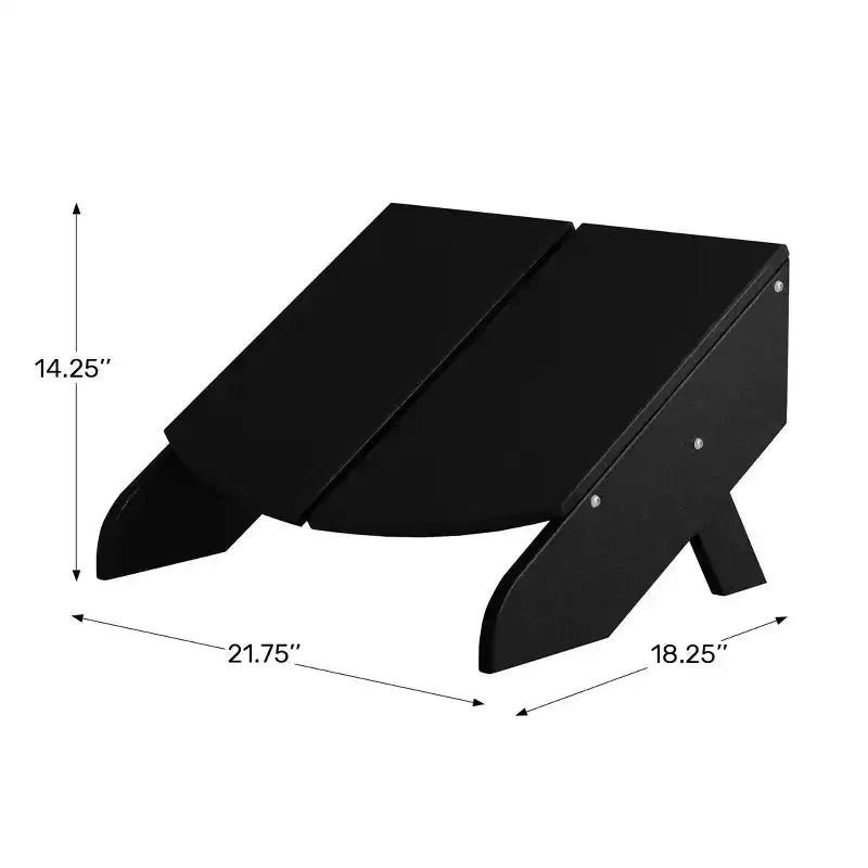 WestinTrends Riviera Modern HDPE Plastic Folding Patio Adirondack Ottoman